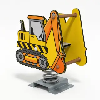 Excavator Spring Rider - Heavy-Duty Playground Spring Rocker — HonPlay