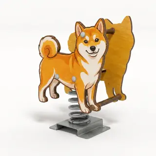 Shiba Inu Spring Rider - Durable Outdoor Playground Equipment — HonPlay