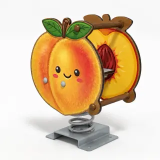 Peach Spring Rider - Freestanding Playground Spring Rocker — HonPlay