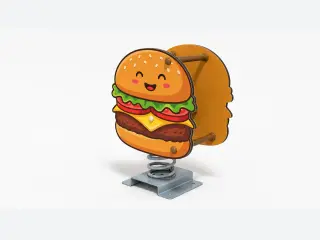 Happy Burger Spring Rider - Freestanding Outdoor Playground Equipment — HonPlay