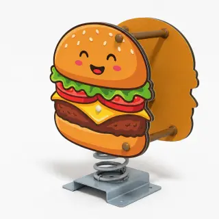 Happy Burger Spring Rider - Freestanding Outdoor Playground Equipment — HonPlay