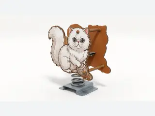 Fluffy Cat Spring Rider - Outdoor Playground Rocking Equipment — HonPlay