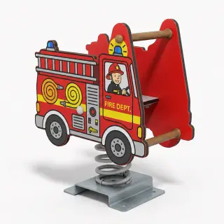Fire Truck Spring Rider - Imaginative Outdoor Playground Equipment — HonPlay