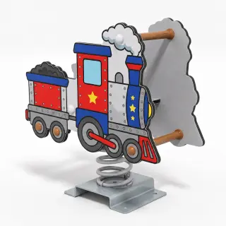 Steam Train Spring Rider - Interactive Outdoor Playground Equipment — HonPlay