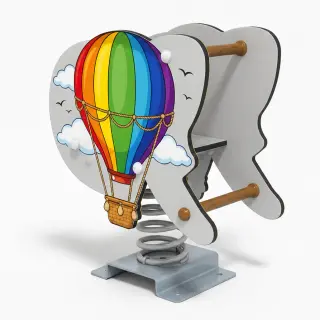 Hot Air Balloon Spring Rider - Outdoor Playground Spring Rocker — HonPlay