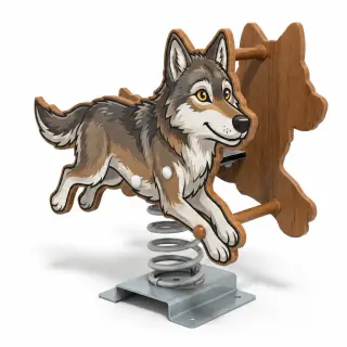 Wolf Spring Rider - Durable Outdoor Playground Spring Rocker — HonPlay