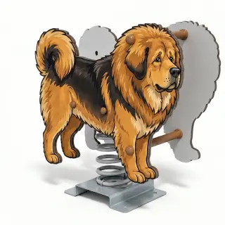 Tibetan Mastiff Spring Rider - Durable Freestanding Playground Equipment — HonPlay