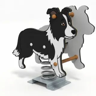 Border Collie Spring Rider - Durable Outdoor Playground Equipment — HonPlay