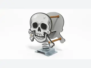 Pirate Skull Spring Rider - Themed Outdoor Playground Equipment — HonPlay