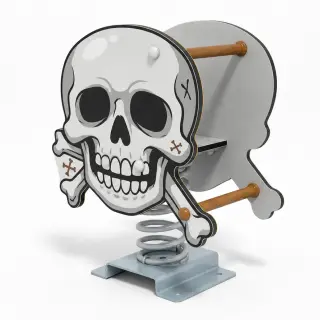 Pirate Skull Spring Rider - Themed Outdoor Playground Equipment — HonPlay