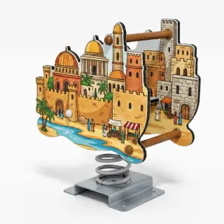 Old City Theme Spring Rider - Commercial Outdoor Playground Equipment — HonPlay