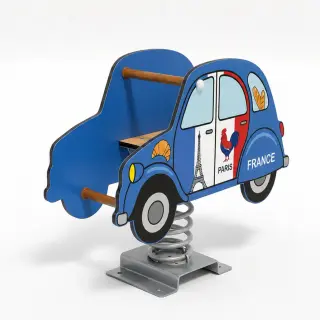 French Car Spring Rider - Imaginative Outdoor Playground Equipment — HonPlay