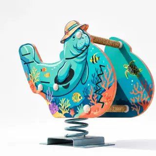Manatee Ocean Spring Rider - Interactive Outdoor Playground Rocker — HonPlay