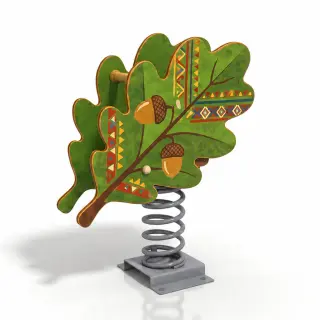 Oak Leaf Spring Rider - Nature-Themed Freestanding Playground Equipment — HonPlay