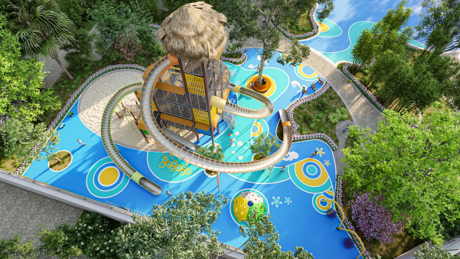 HonPlay real 3D rendered playground — EN1176-validated custom design