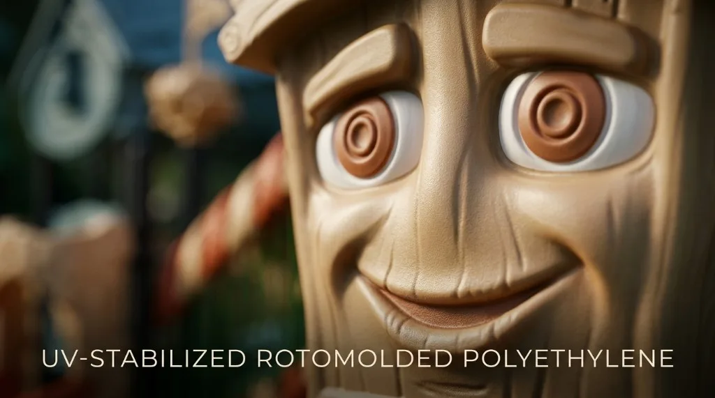 Close-up of UV-stabilized rotomolded polyethylene texture