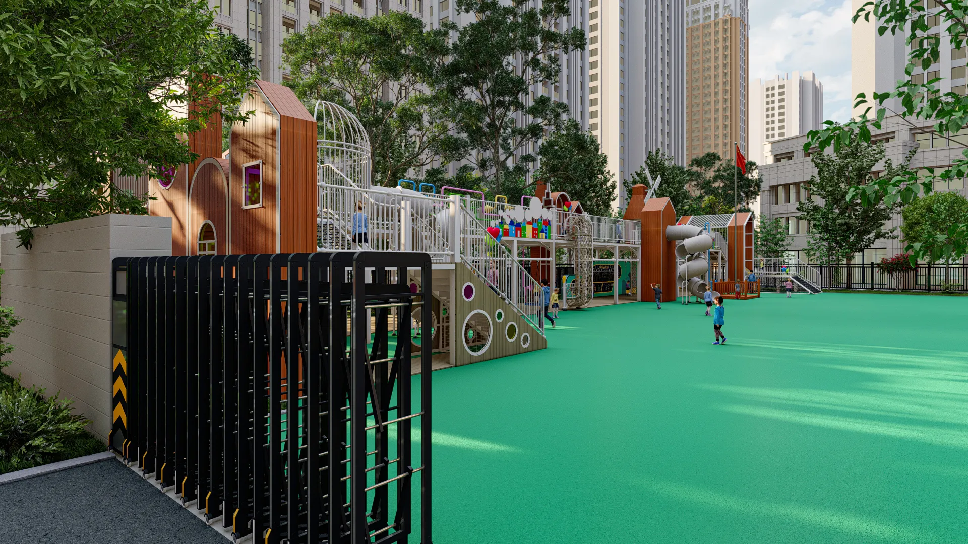 windmill adventure elevated playground multi functional, Corrosion-resistant, Durable Steel, Low Maintenance by HonPlay - additional product views