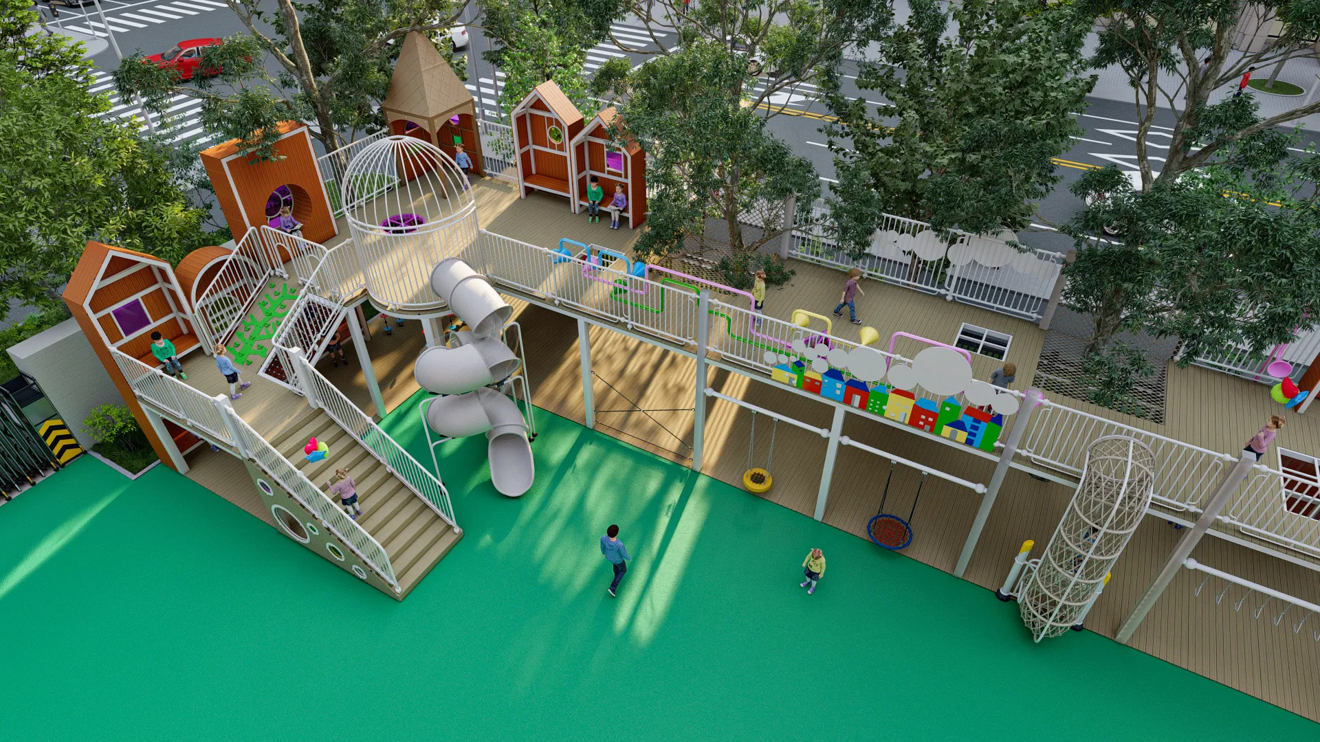 windmill adventure elevated playground multi functional, Corrosion-resistant, Durable Steel, Low Maintenance by HonPlay - additional product views
