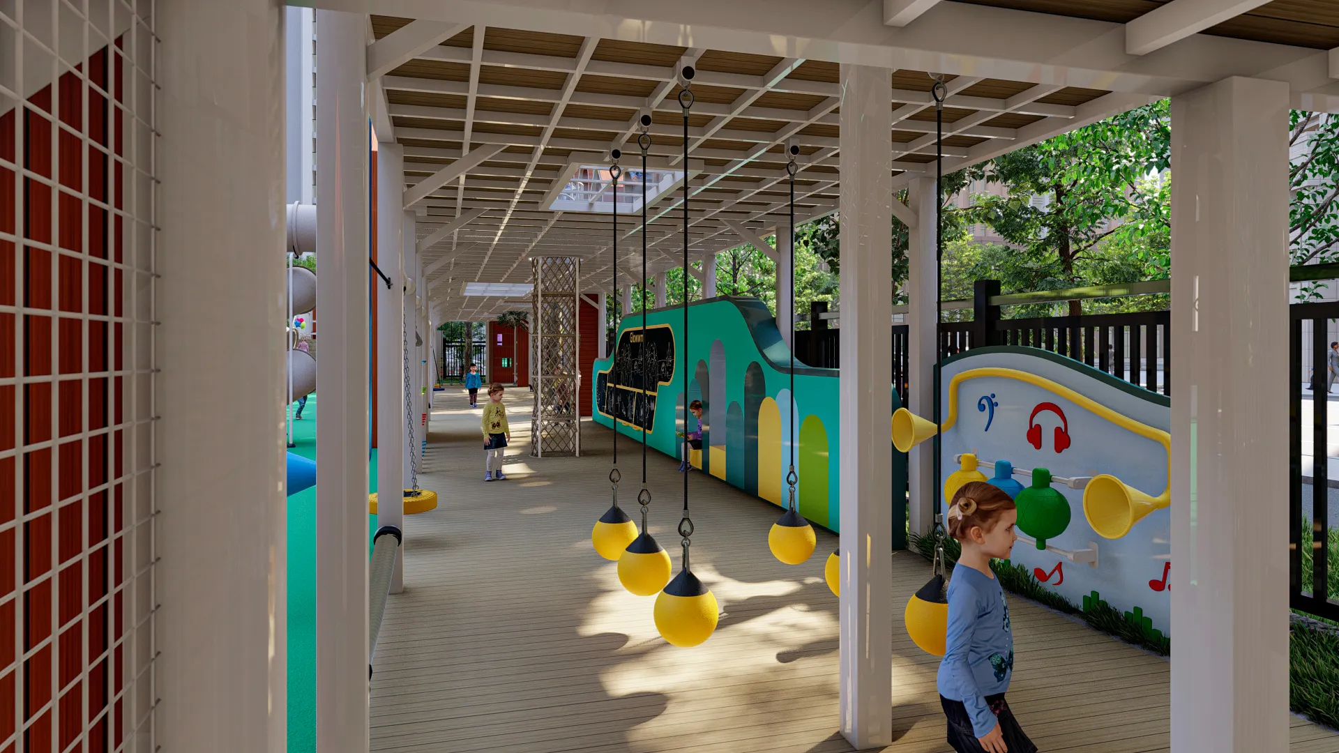 windmill adventure elevated playground multi functional, Corrosion-resistant, Durable Steel, Low Maintenance by HonPlay - material and finish details