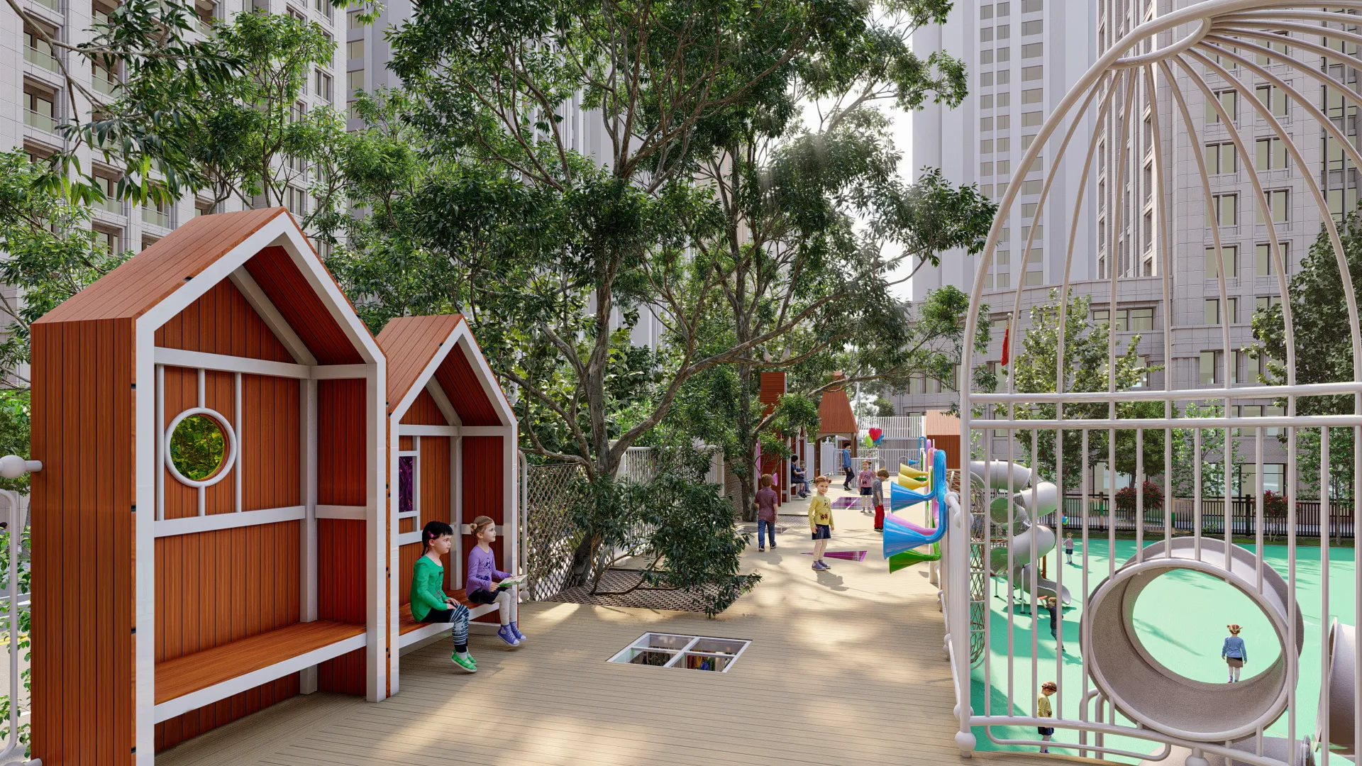 windmill adventure elevated playground multi functional, Corrosion-resistant, Durable Steel, Low Maintenance by HonPlay - safety certification and compliance