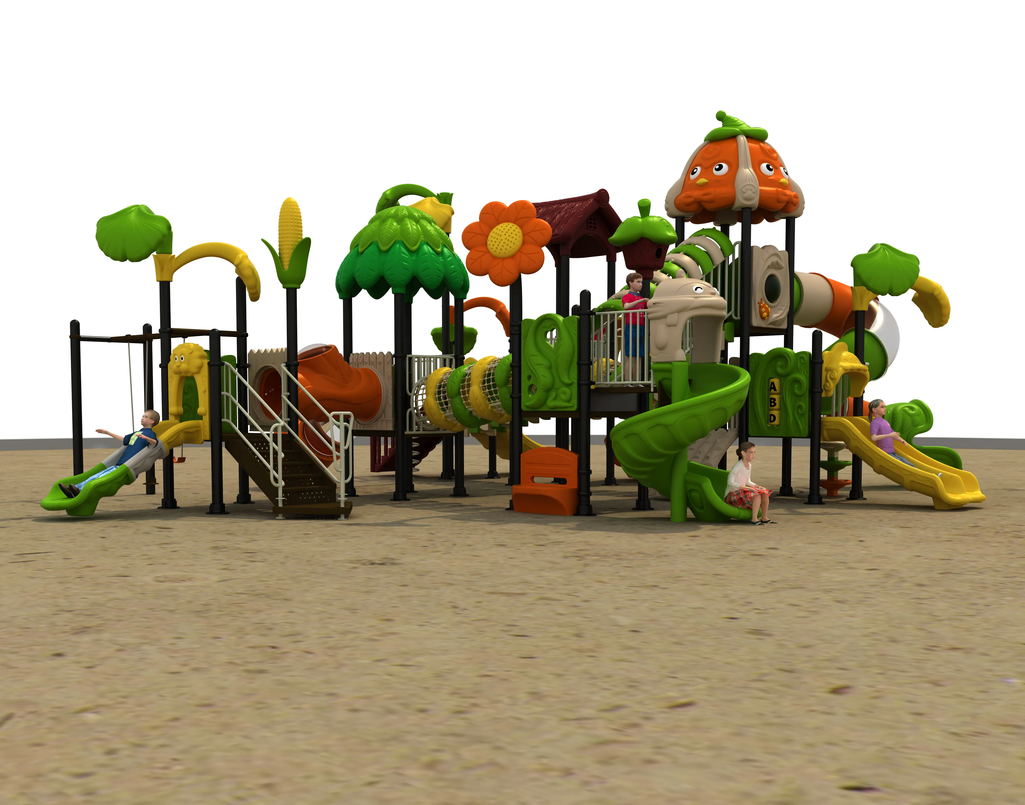 Nature-Themed Garden Adventure Playground - Commercial Outdoor Play Equipment for Warsaw Public Parks - Playground equipment by HonPlay