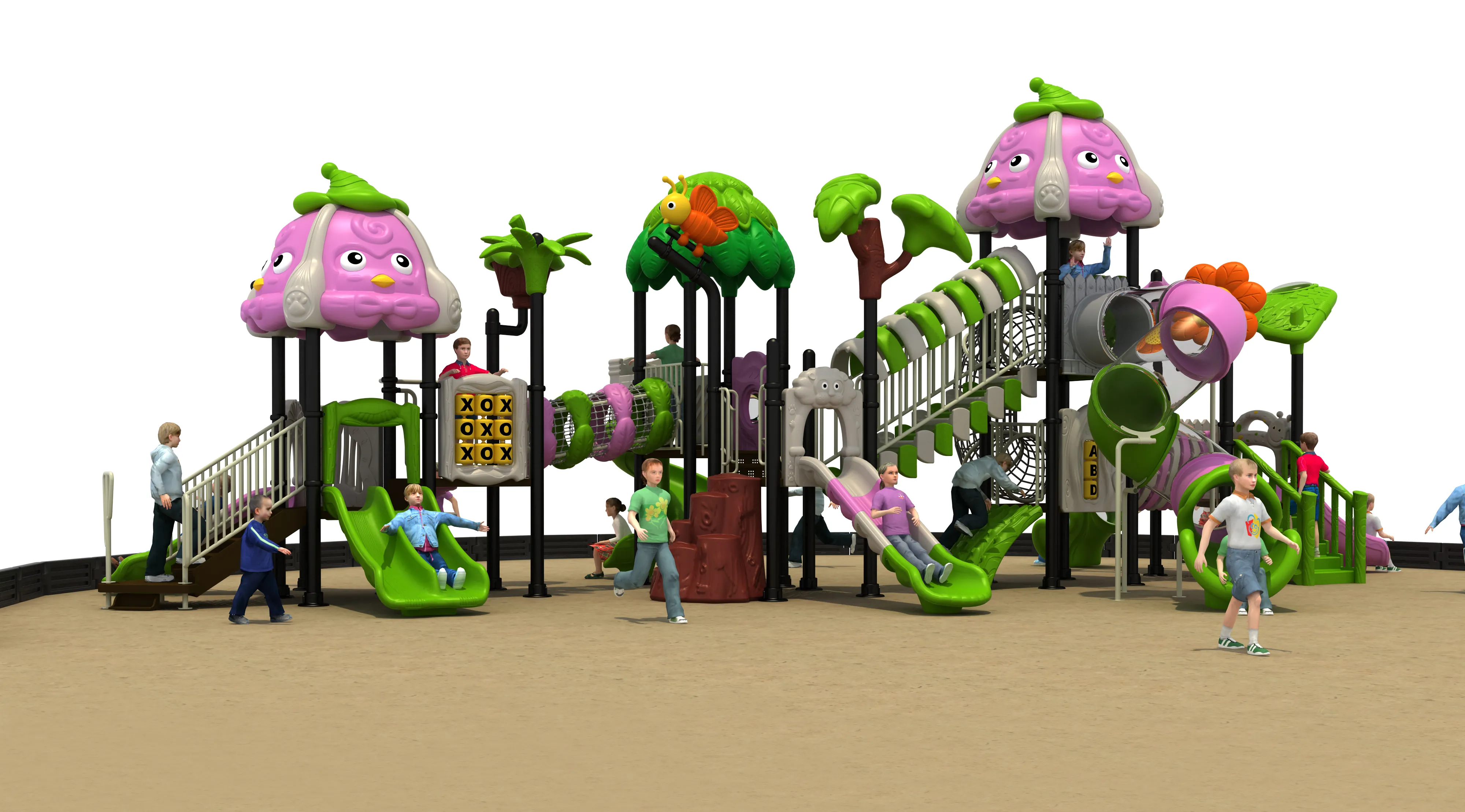 enchanted forest adventure playground commercial outdoor, Rotomolded, Smooth Finish, Safe Plastic by HonPlay - safety certification and compliance