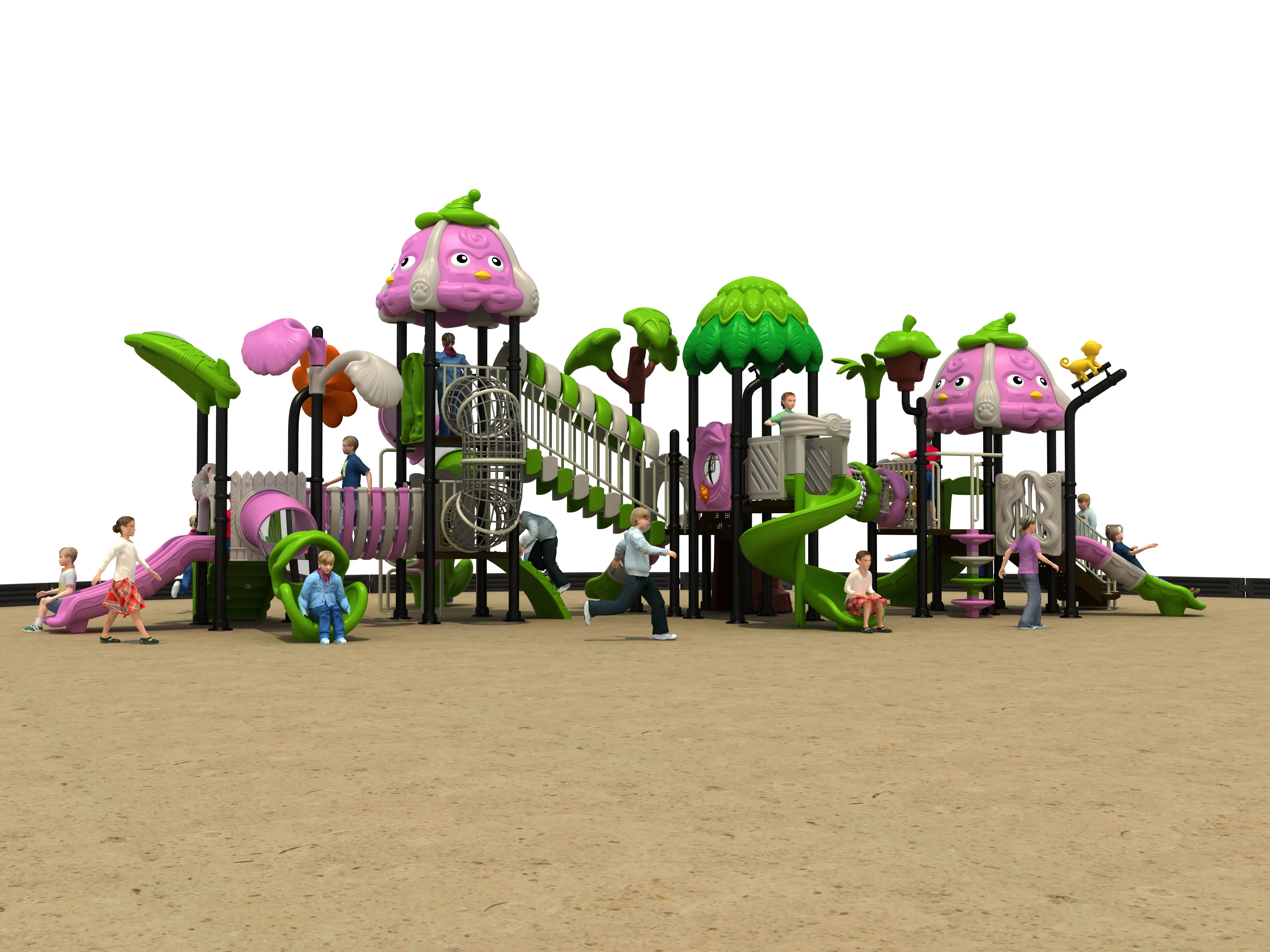 enchanted forest adventure playground commercial outdoor, Rotomolded, Smooth Finish, Safe Plastic by HonPlay - full product view