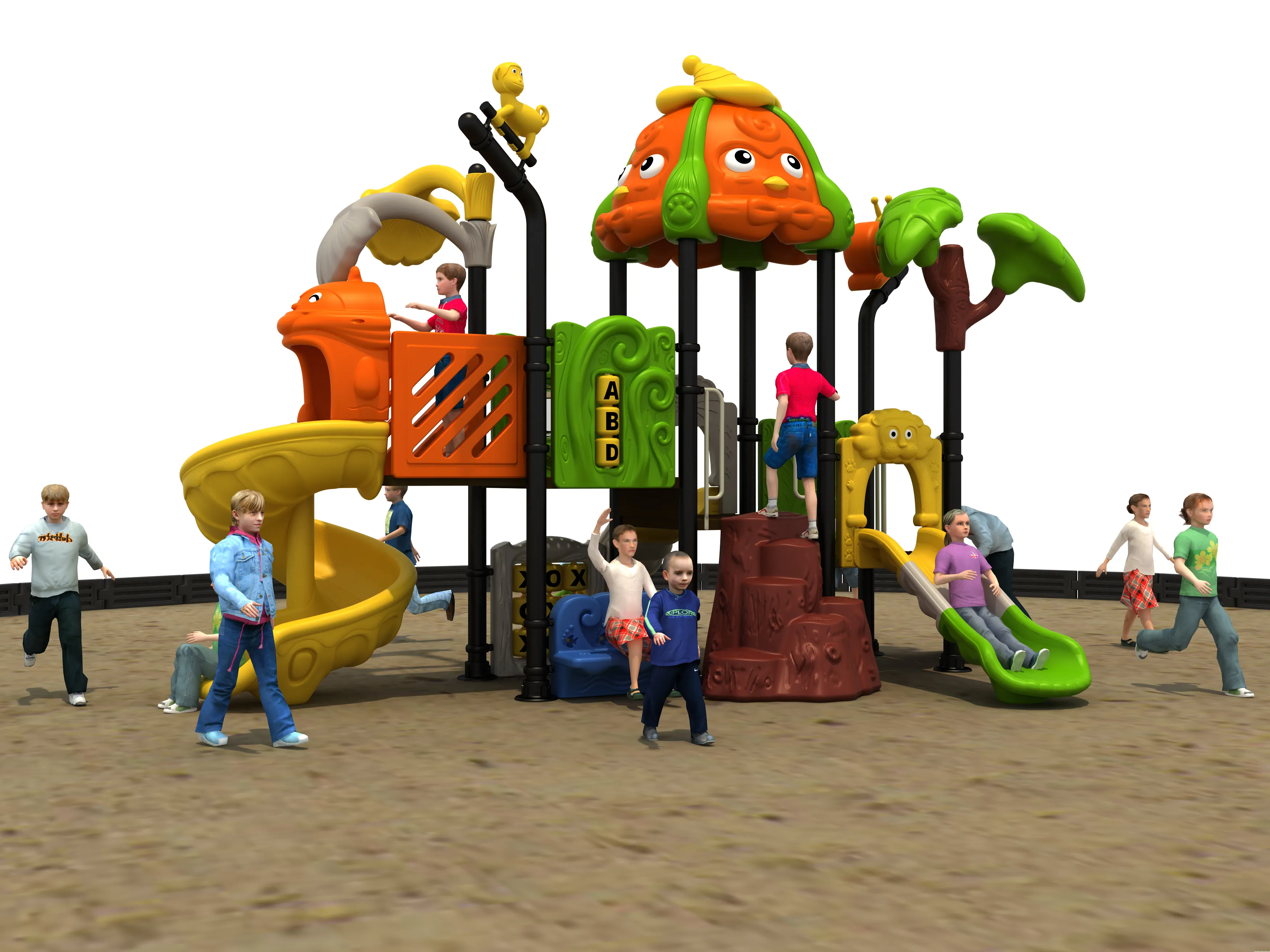 Forest Adventure Series Outdoor Playground - Commercial Grade Play Equipment for Dubai Community Parks - Playground equipment by HonPlay