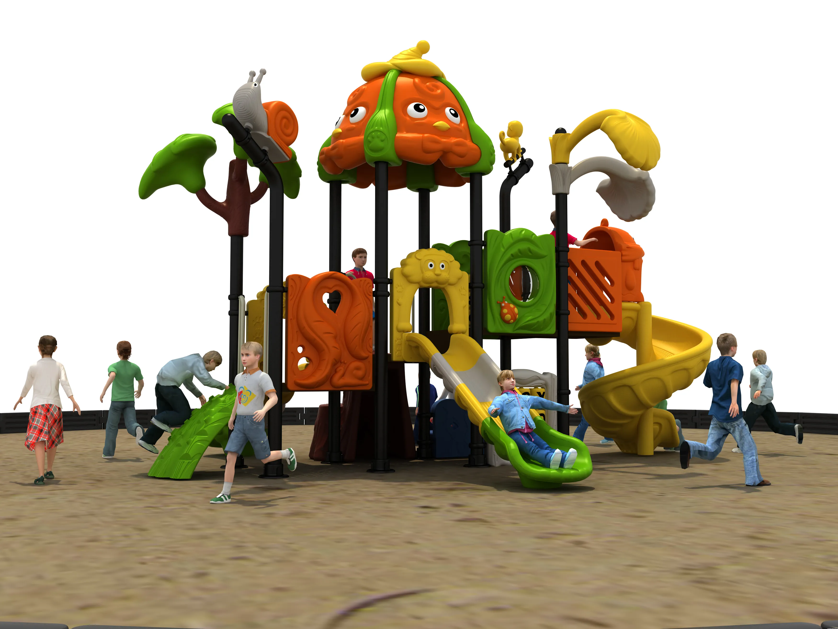 forest adventure series outdoor playground commercial grade, Rotomolded, Smooth Finish, Safe Plastic by HonPlay - safety certification and compliance