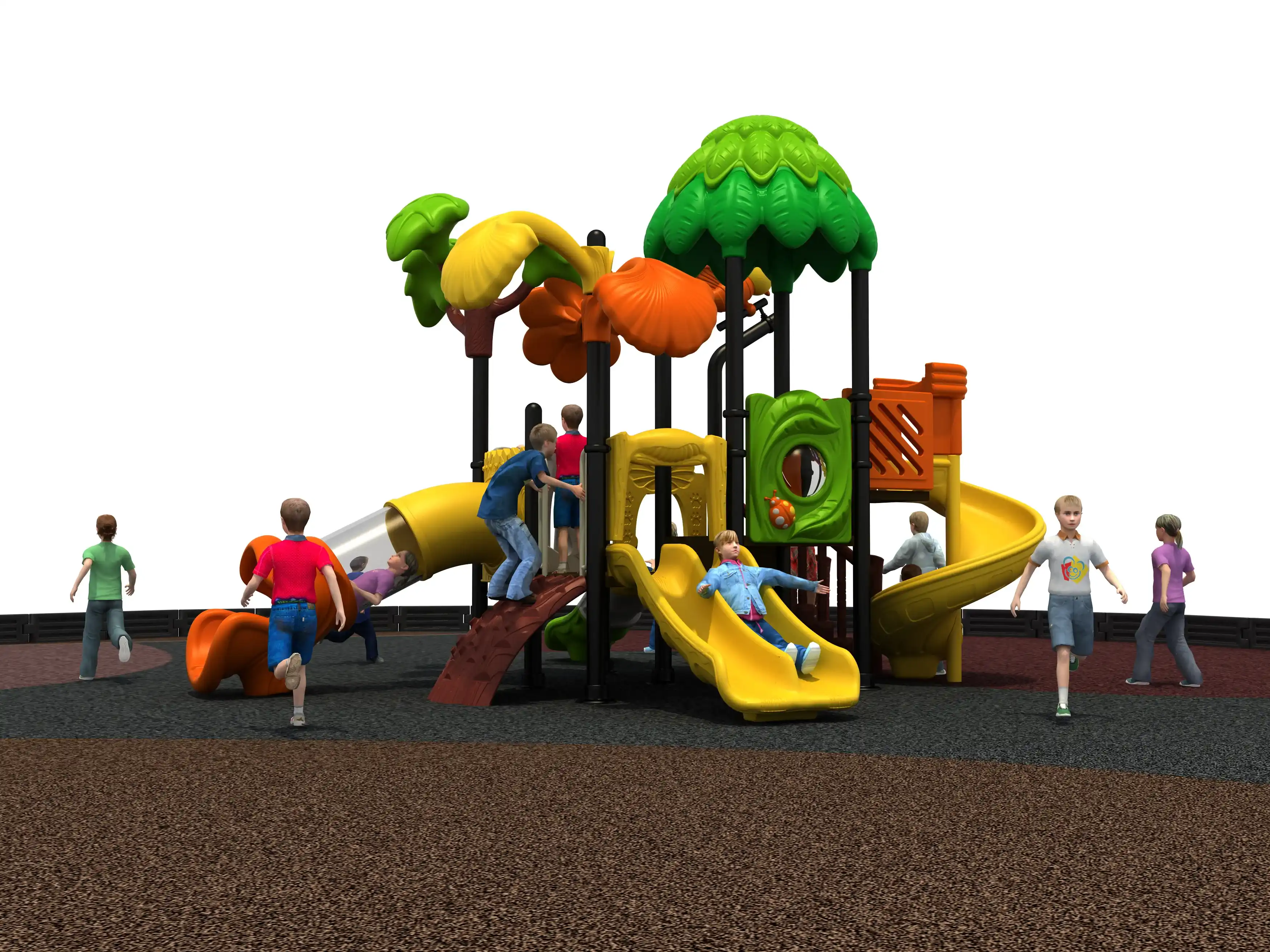 nature themed forest adventure playground outdoor, Rotomolded, Smooth Finish, Safe Plastic by HonPlay - safety certification and compliance