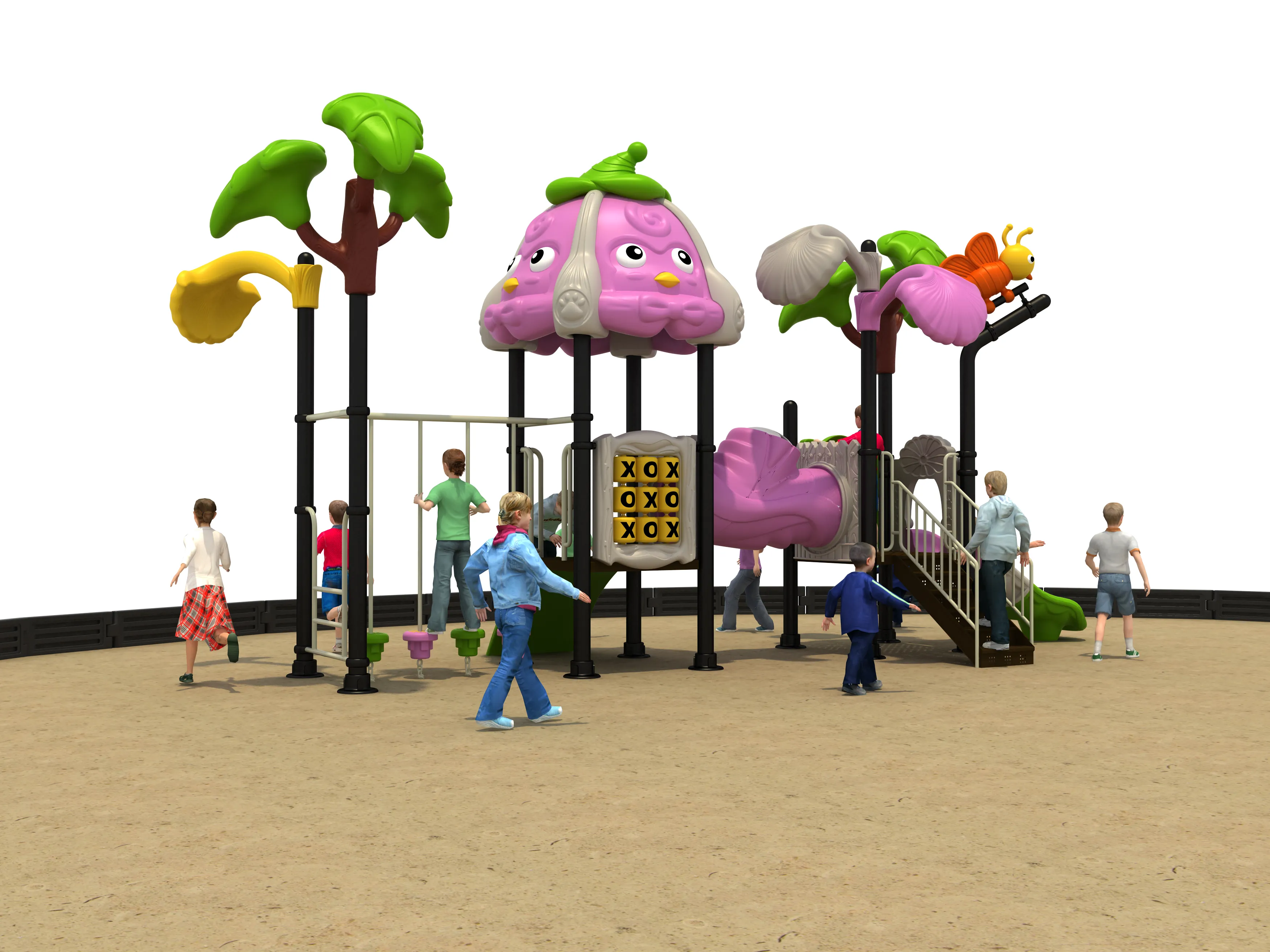 enchanted forest outdoor playground durable commercial play, Rotomolded, Smooth Finish, Safe Plastic by HonPlay - safety certification and compliance