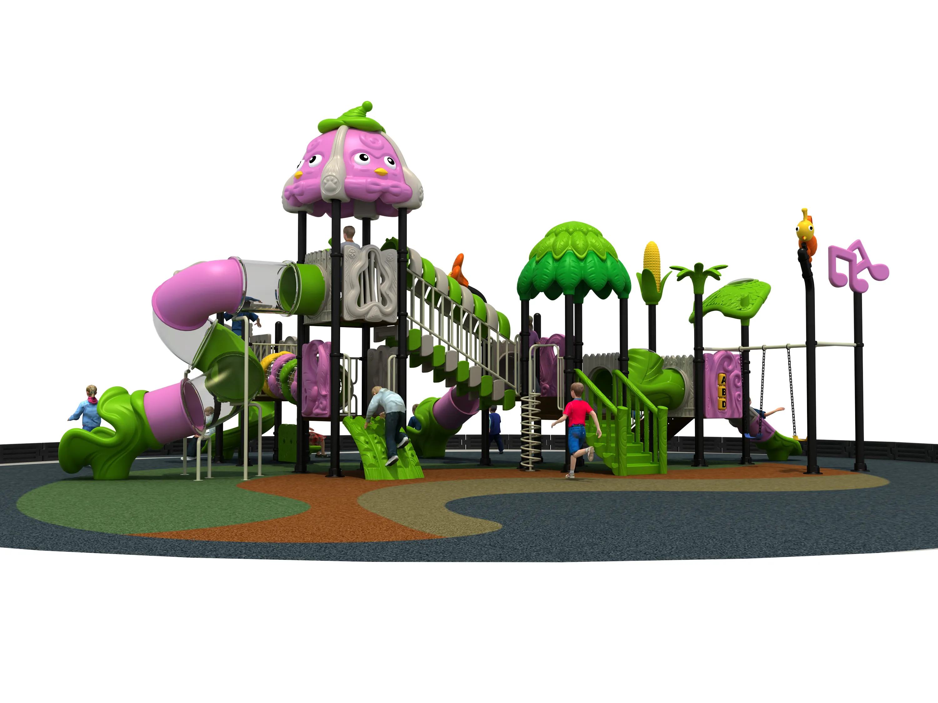 Nature-Themed Multi-Activity Outdoor Playground - Commercial Grade Play Equipment for Dubai Residential Parks - Playground equipment by HonPlay