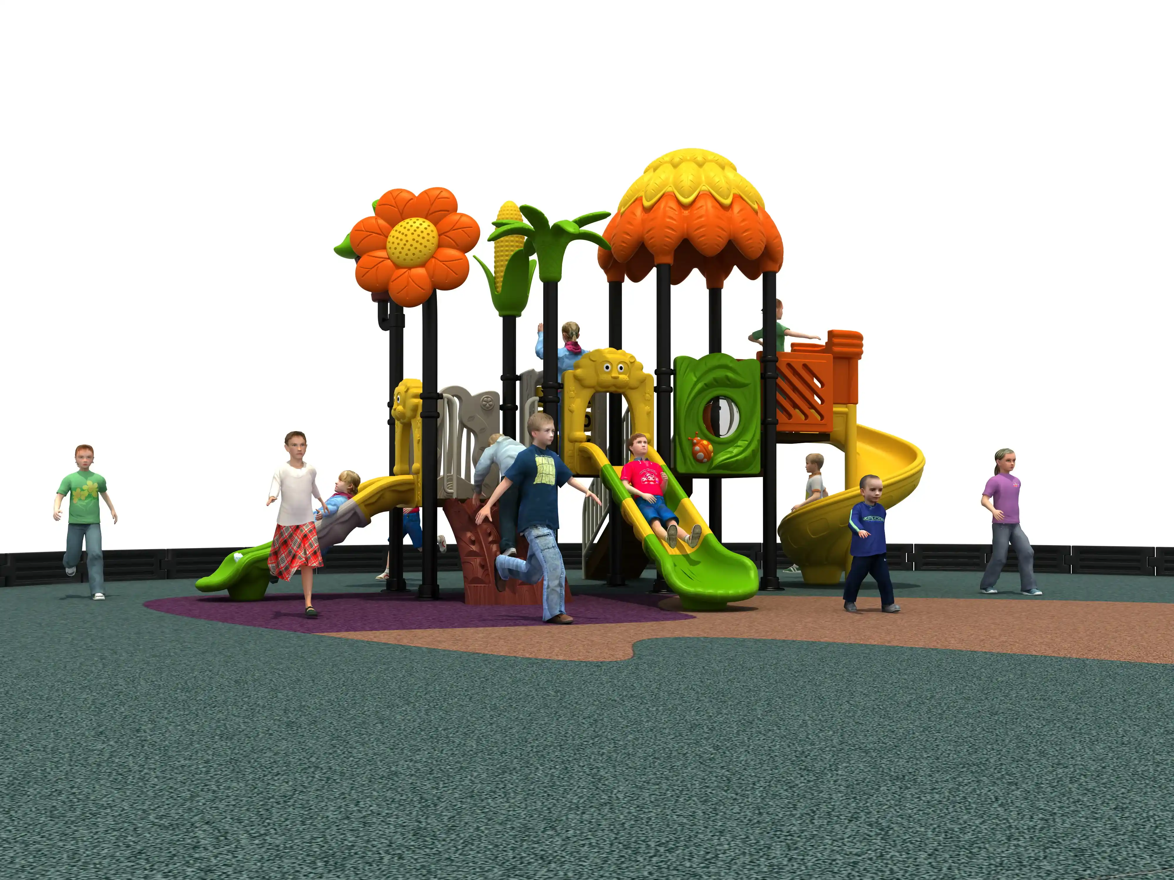 harvest theme outdoor playground commercial grade nature, Rotomolded, Smooth Finish, Safe Plastic by HonPlay - safety certification and compliance