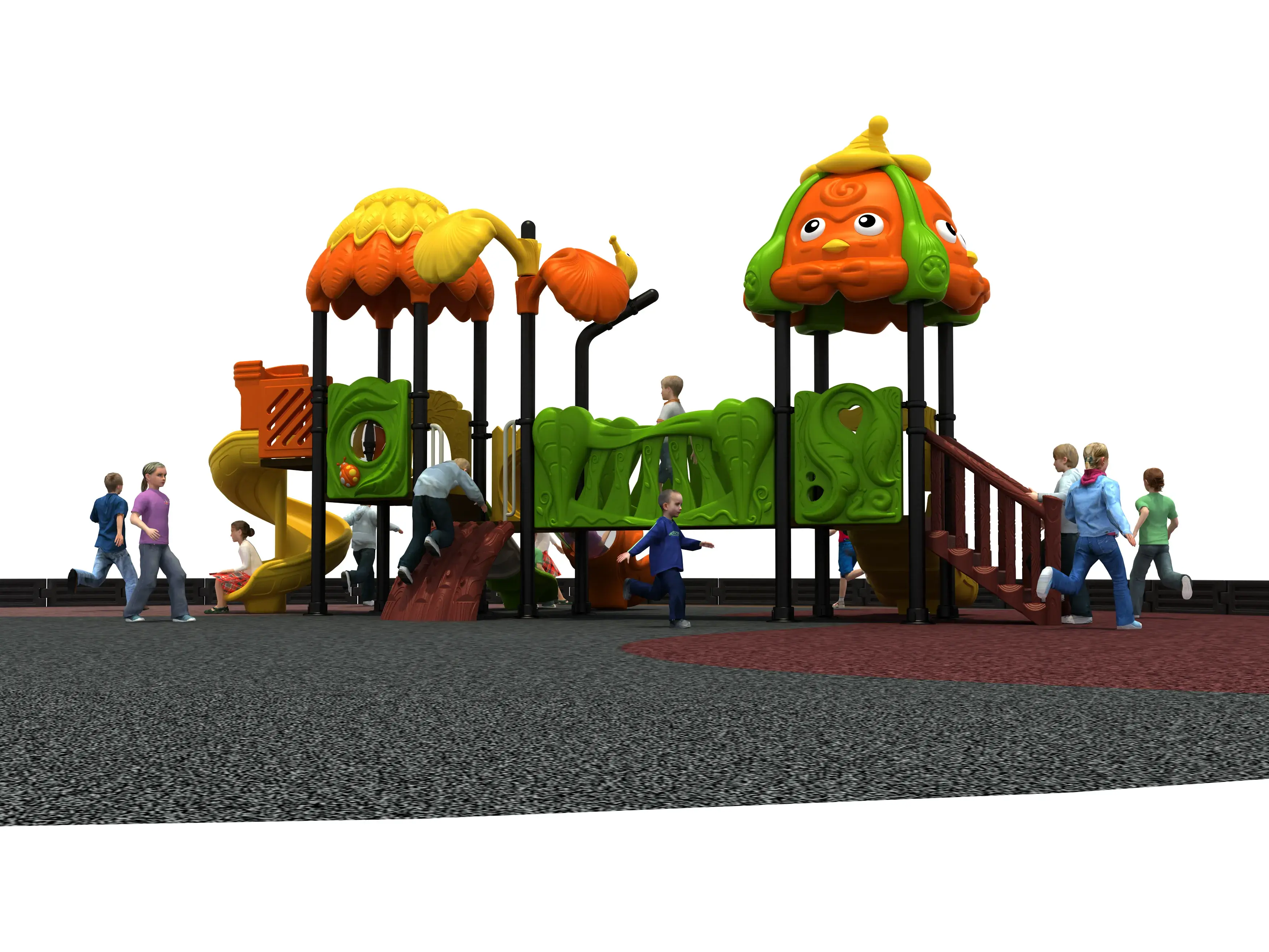 Forest Creature Themed Outdoor Playground - Commercial Grade Play Equipment for Warsaw Community Parks - Playground equipment by HonPlay