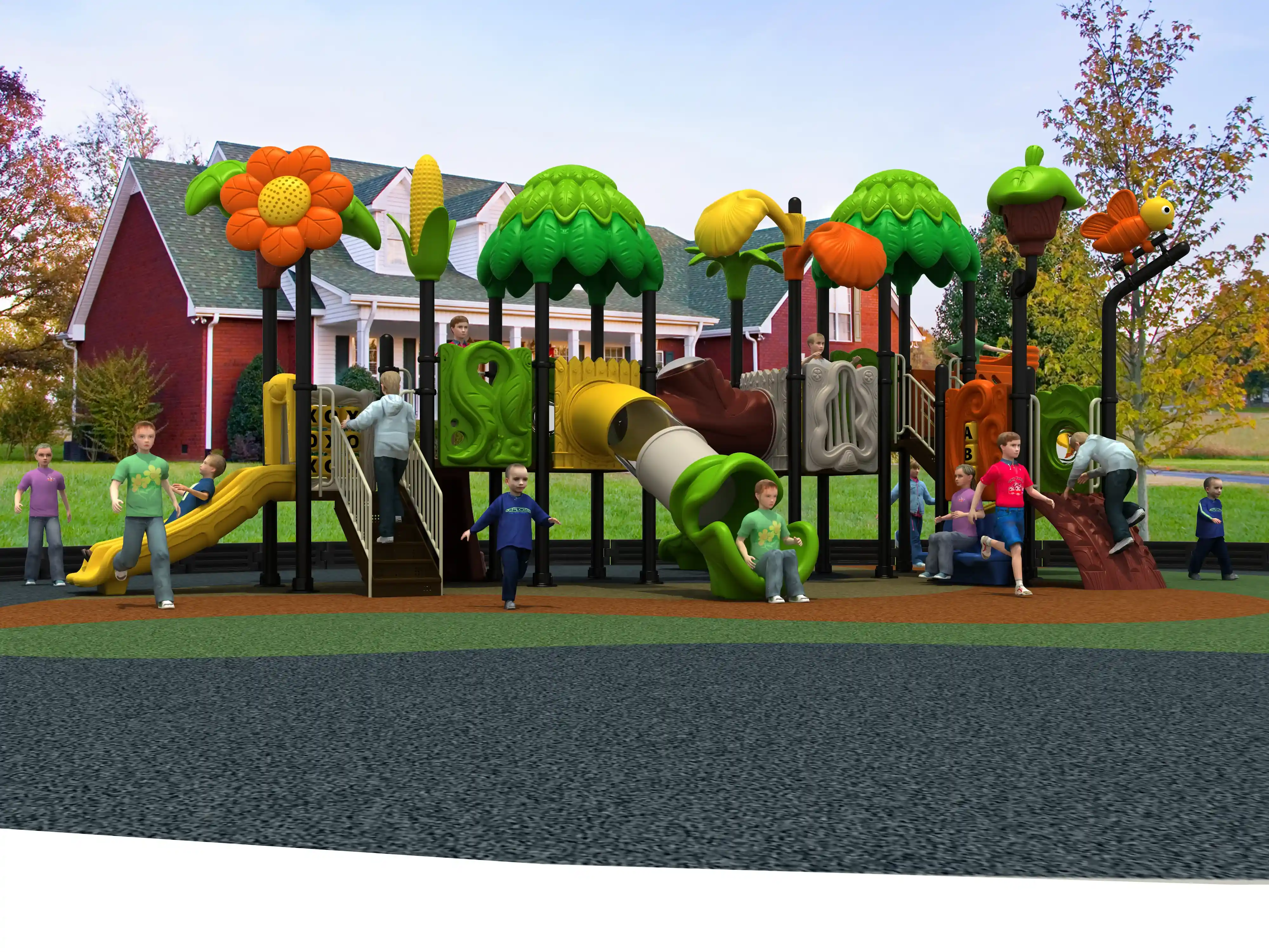 forest adventure multi play system durable, Rotomolded, Smooth Finish, Safe Plastic by HonPlay - safety certification and compliance