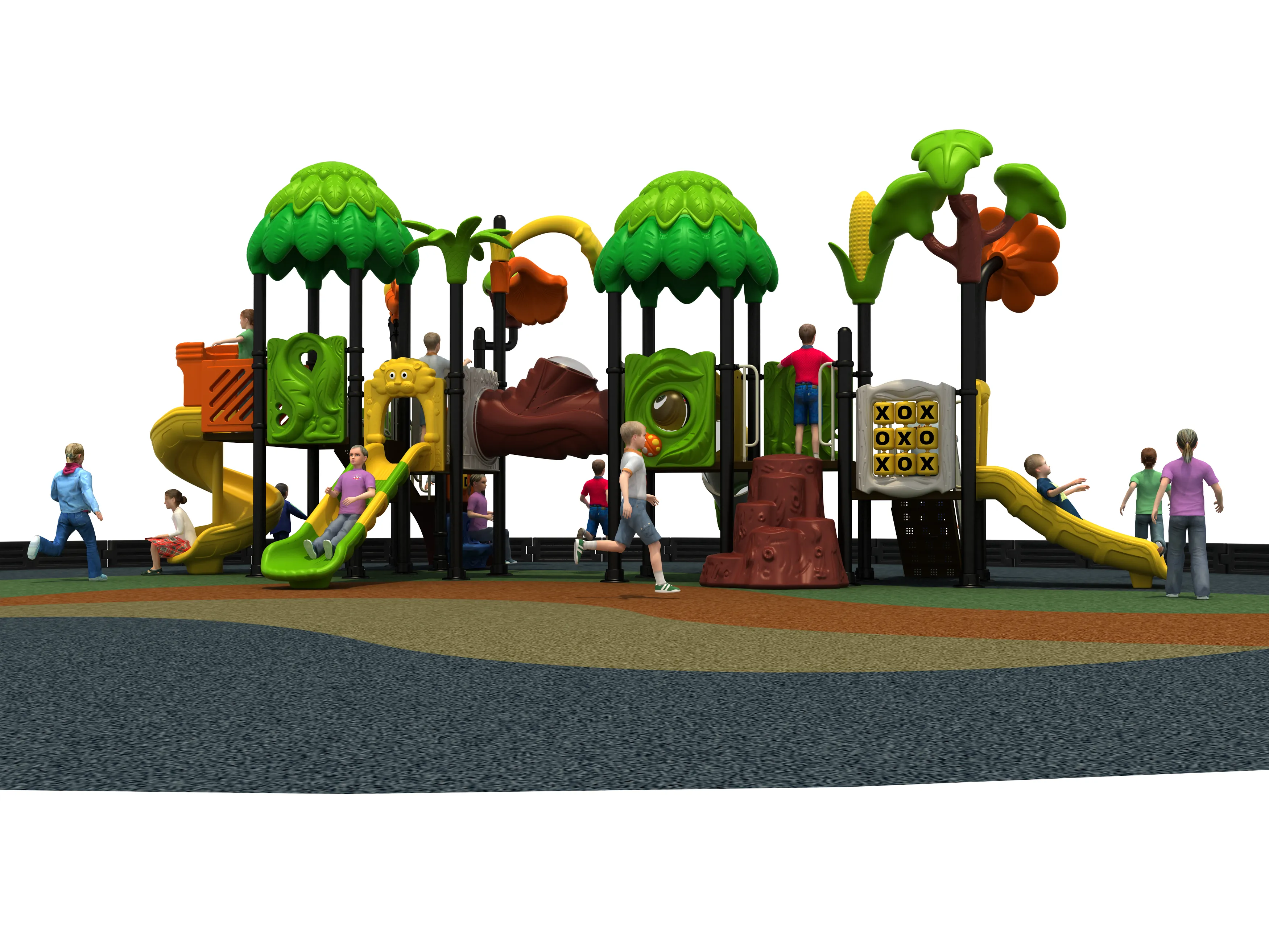 forest adventure multi play system durable, Rotomolded, Smooth Finish, Safe Plastic by HonPlay - full product view