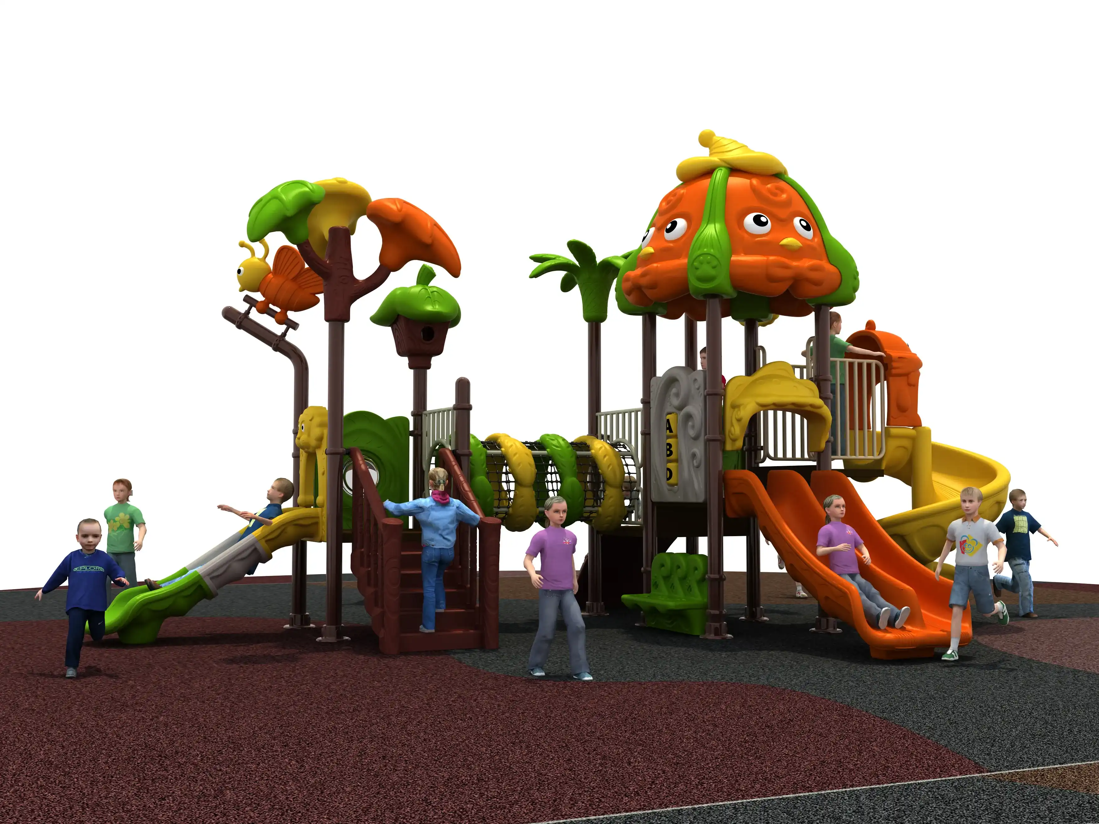 Nature-Themed Outdoor Playground Structure - Multi-Functional Play Equipment for Warsaw Residential Parks - Playground equipment by HonPlay