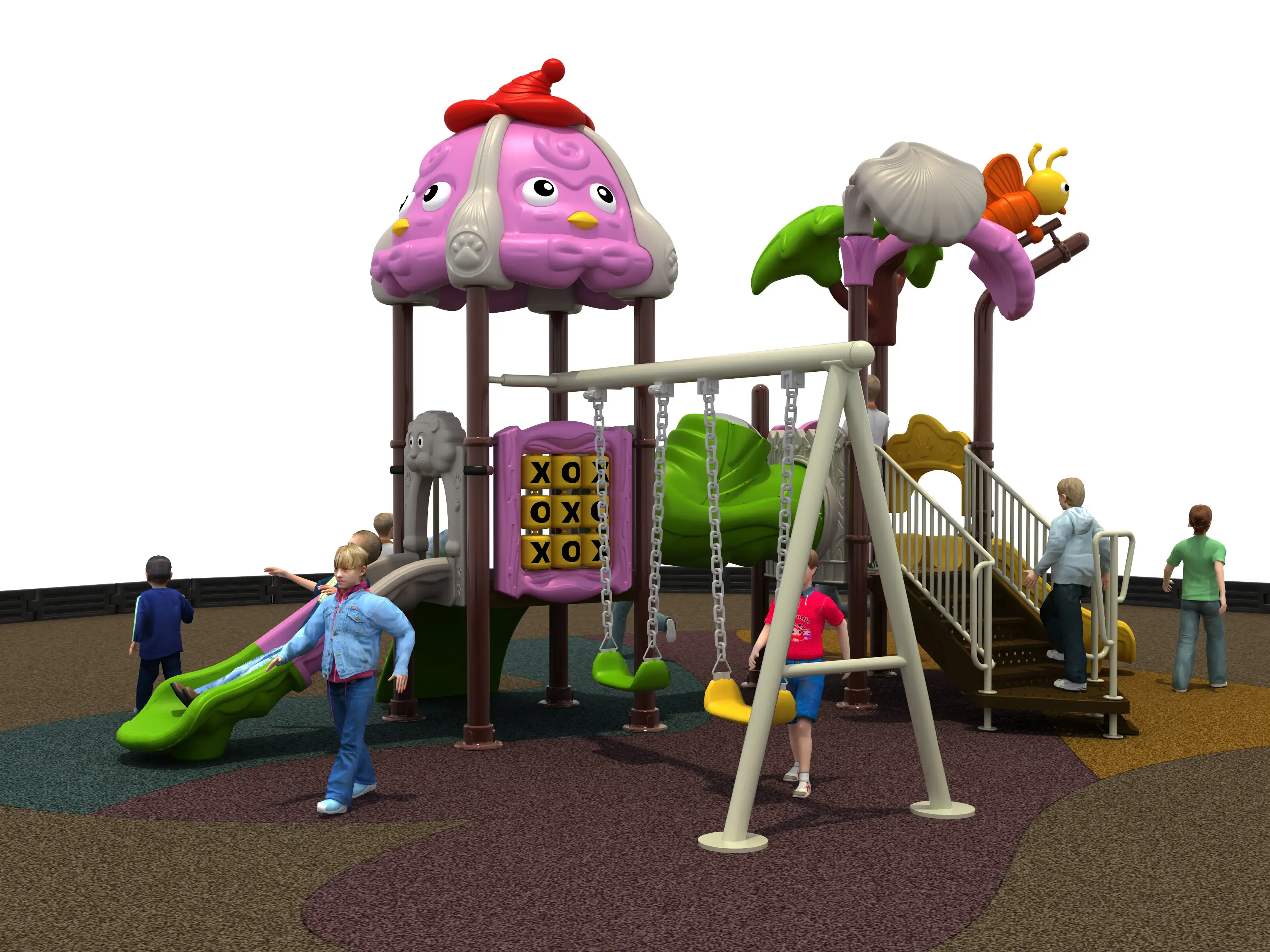 Whimsical Bird Theme Outdoor Playground - Commercial Play Equipment for Warsaw Kindergarten Parks - Playground equipment by HonPlay