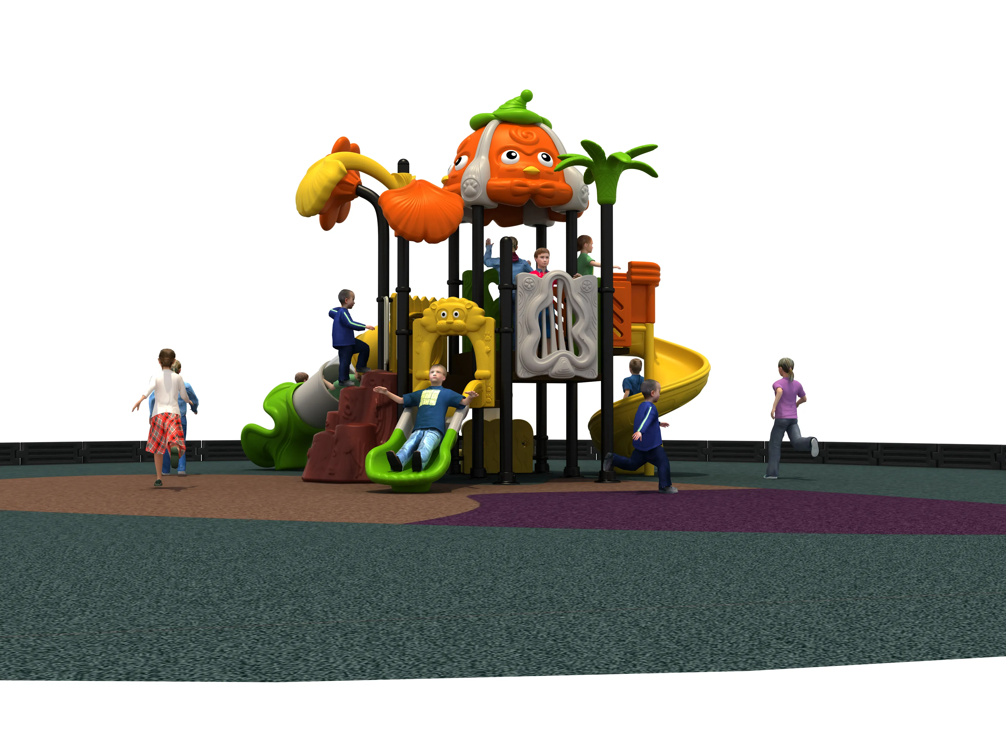 pumpkin theme outdoor playground equipment commercial grade , Rotomolded, Smooth Finish, Safe Plastic by HonPlay - safety certification and compliance