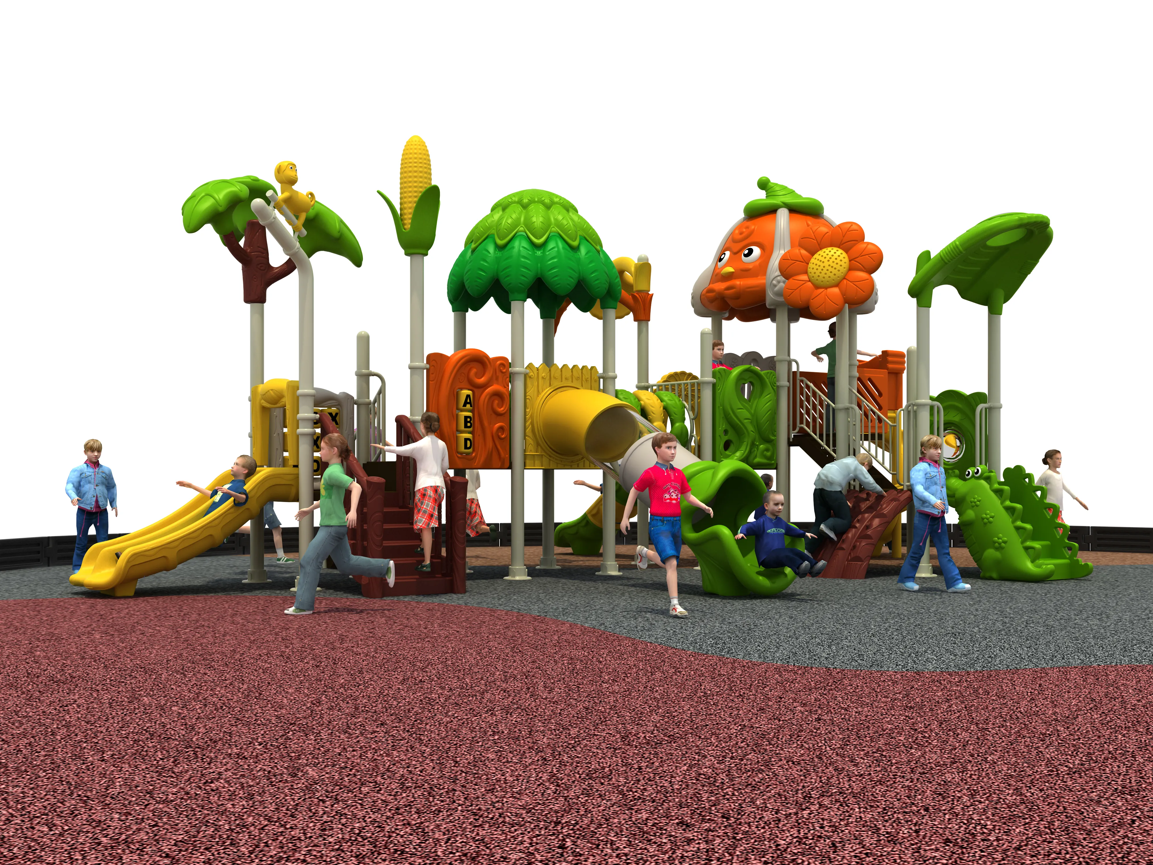 harvest theme outdoor playground commercial grade multi, Rotomolded, Smooth Finish, Safe Plastic by HonPlay - installation and use case