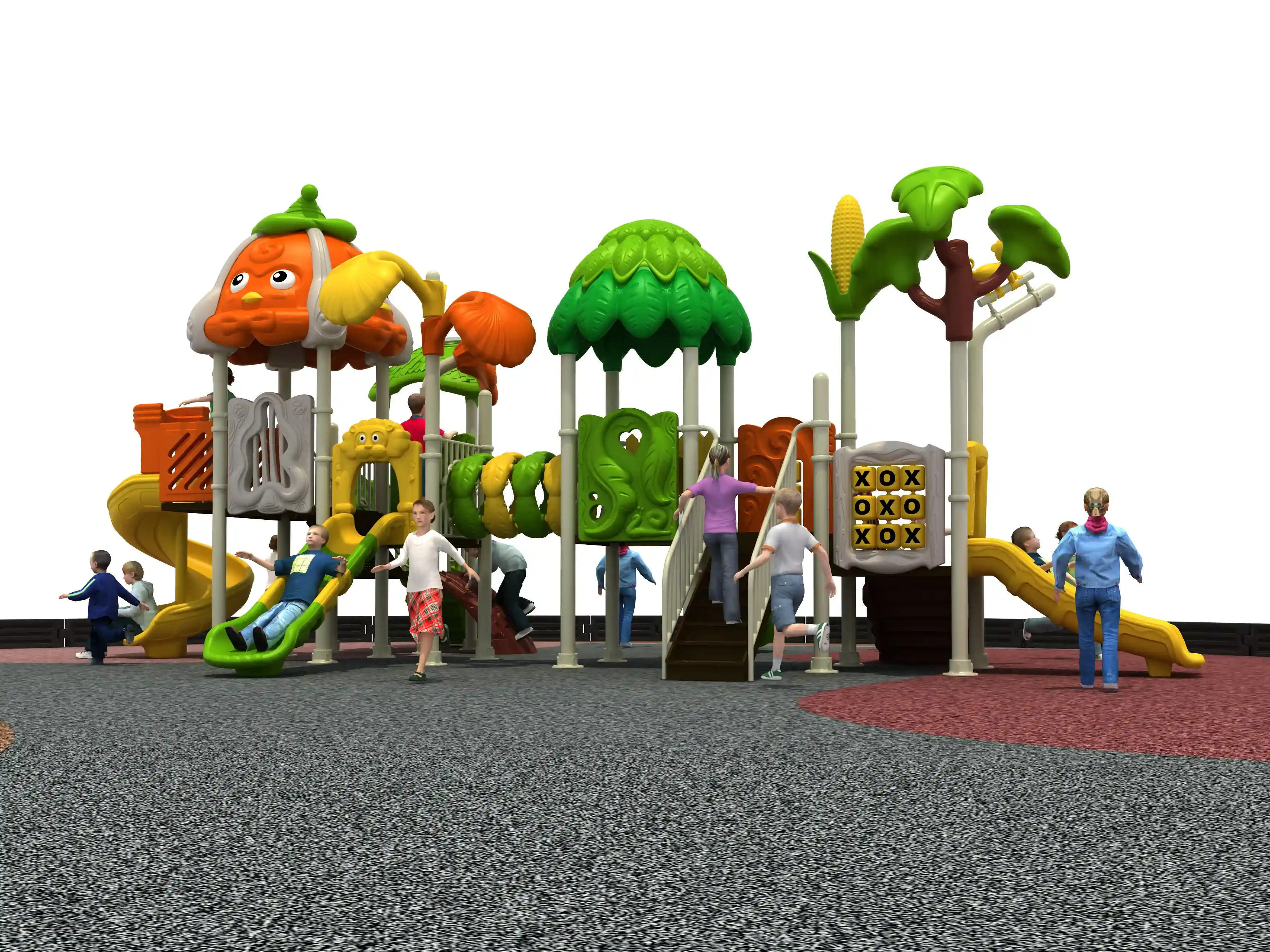 harvest theme outdoor playground commercial grade multi, Rotomolded, Smooth Finish, Safe Plastic by HonPlay - full product view