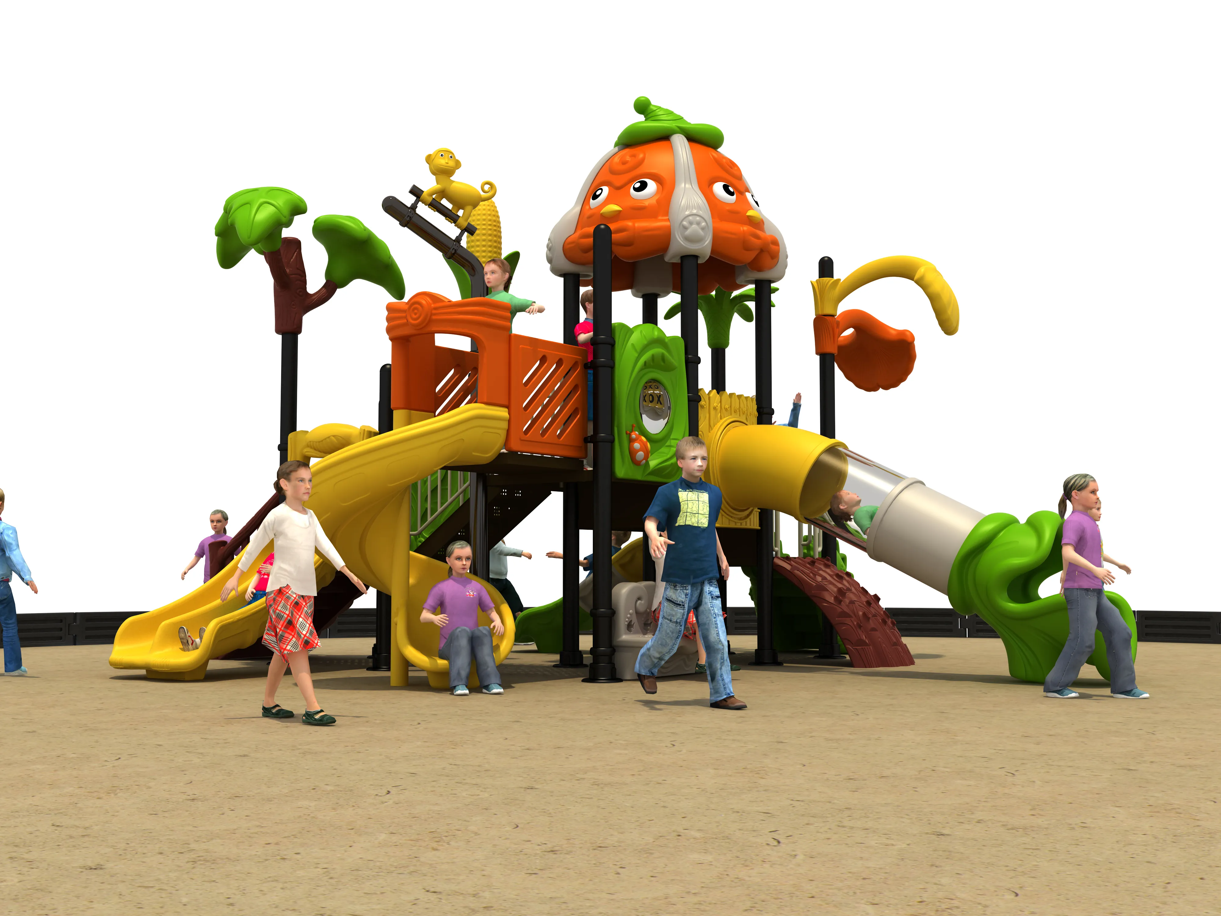 Tropical Jungle Adventure Playground - Multi-Functional Outdoor Play Equipment for Dubai Residential Parks - Playground equipment by HonPlay