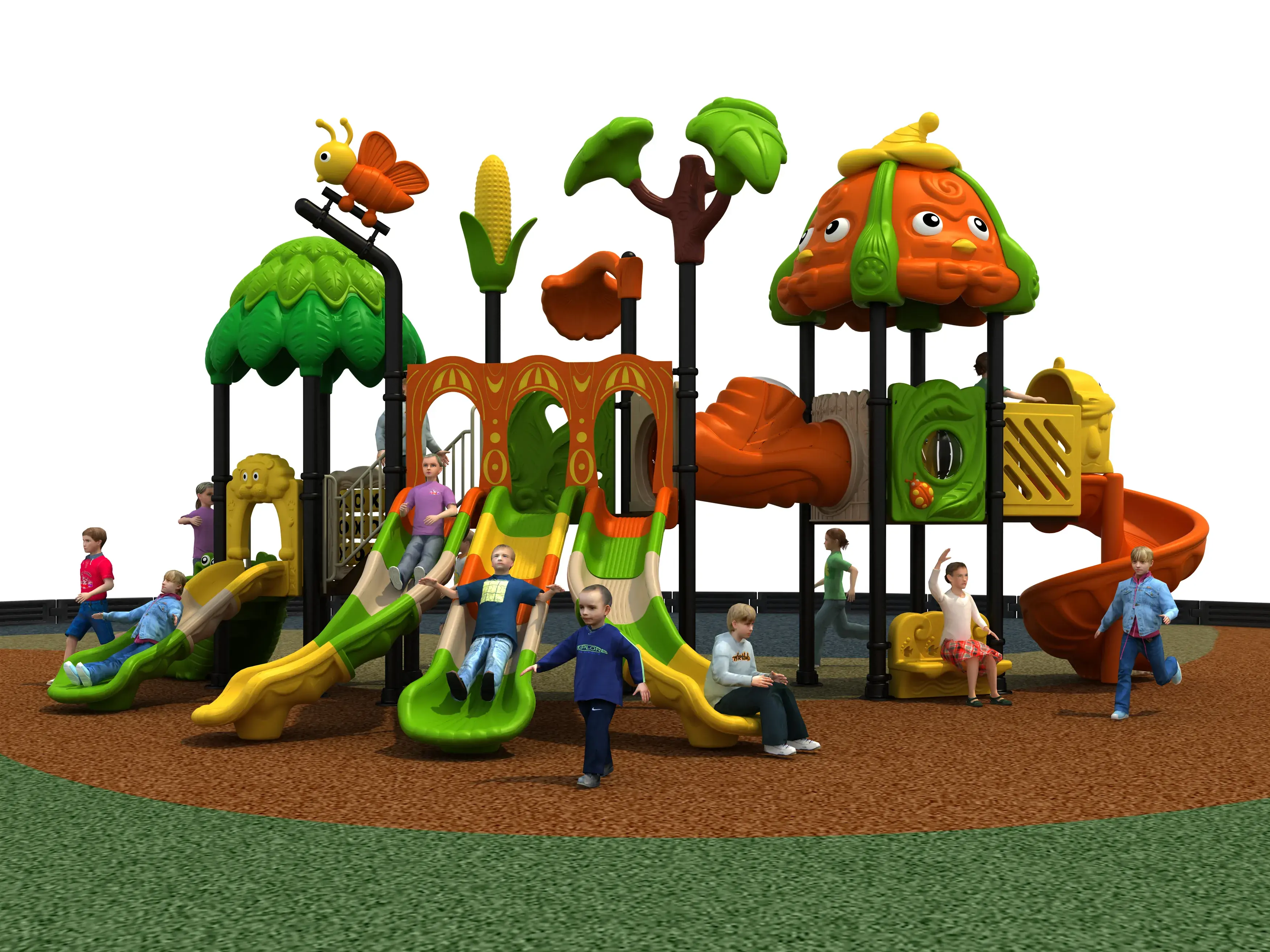 Nature-Themed Outdoor Playground Structure - Commercial Play Equipment for Warsaw Public Parks - Playground equipment by HonPlay