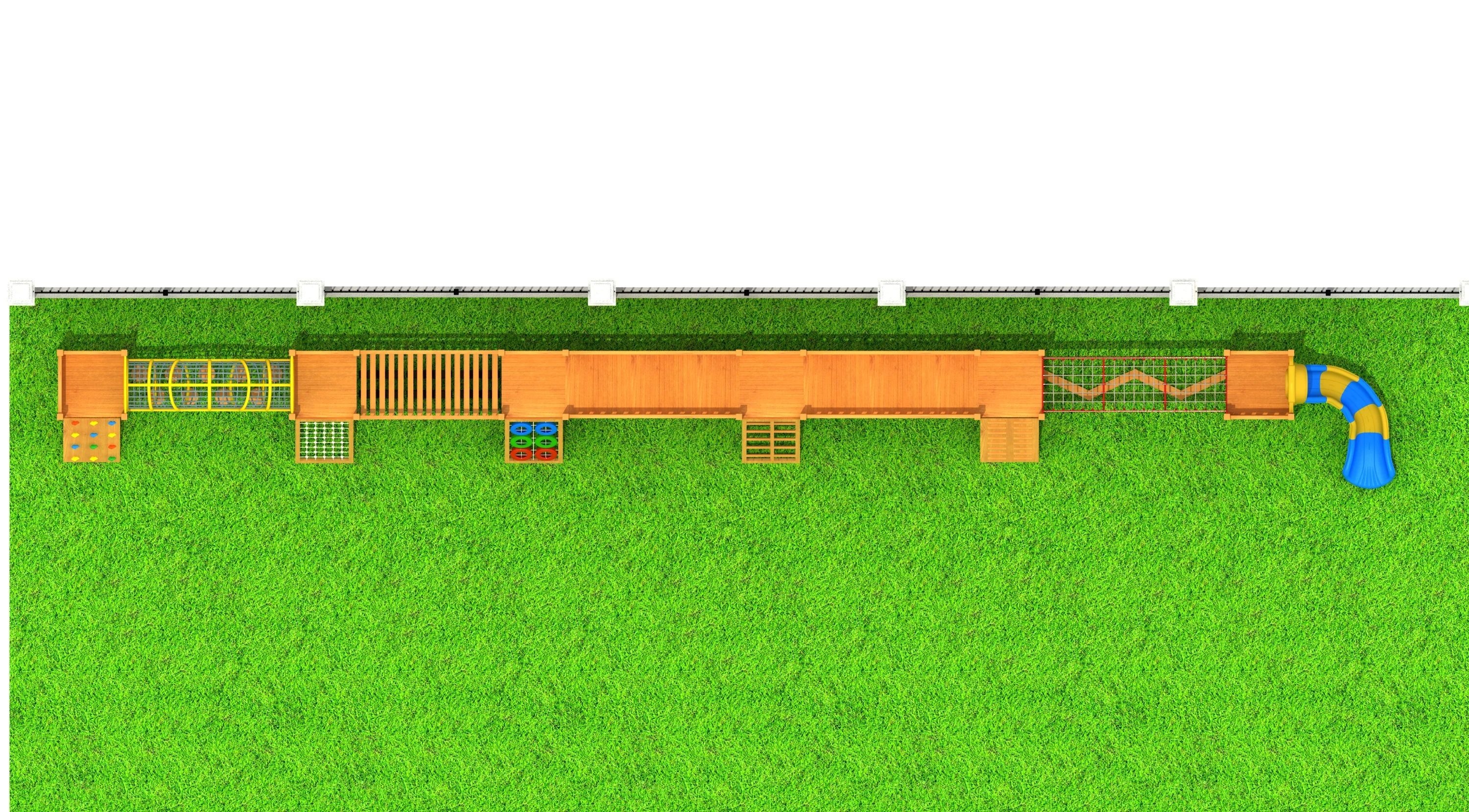 multi functional wooden adventure trail commercial, Natural Wood, Sustainable, Biophilic Design by HonPlay - material and finish details