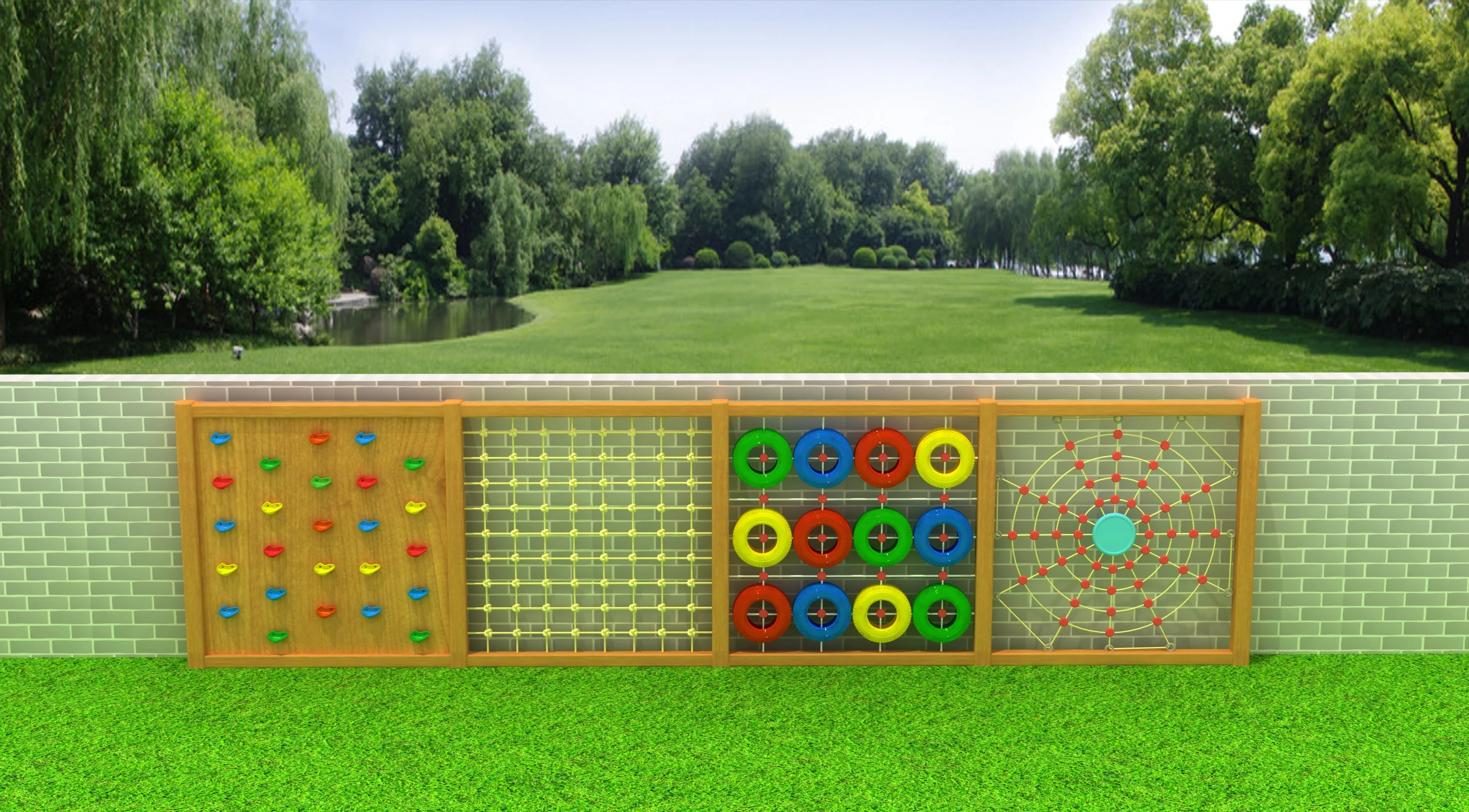 Multi-Functional Outdoor Sensory Play Wall - Durable Playground Equipment for Berlin Community Parks - Playground equipment by HonPlay