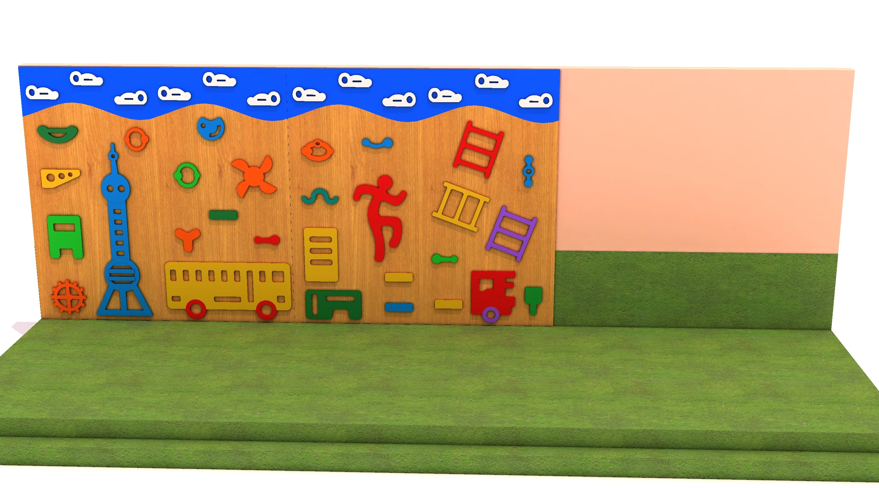 Interactive Sensory Climbing Wall - Educational Indoor Play Equipment for Berlin Kindergarten Projects - Playground equipment by HonPlay