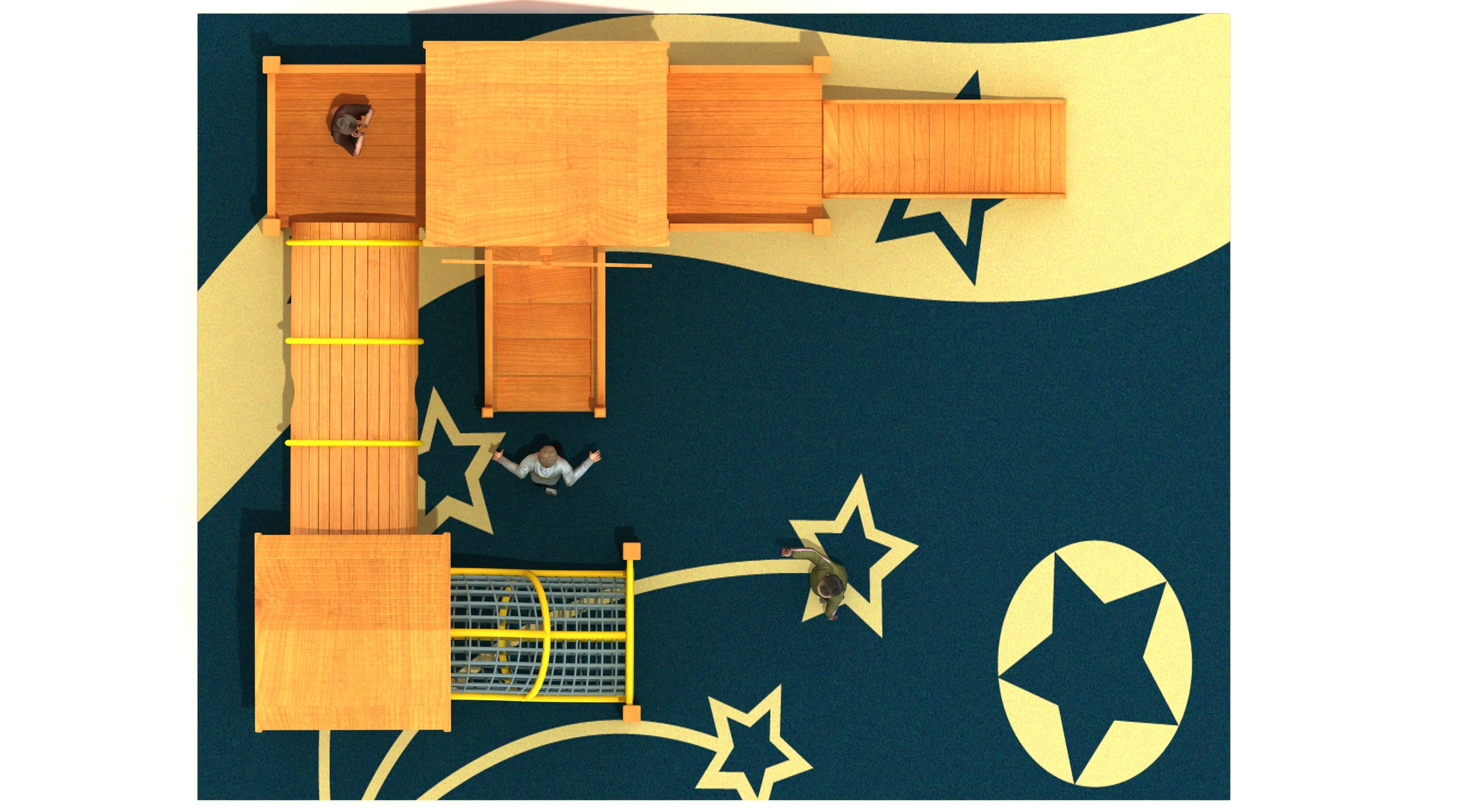 windmill theme wooden playground eco friendly, Natural Wood, Sustainable, Biophilic Design by HonPlay - material and finish details