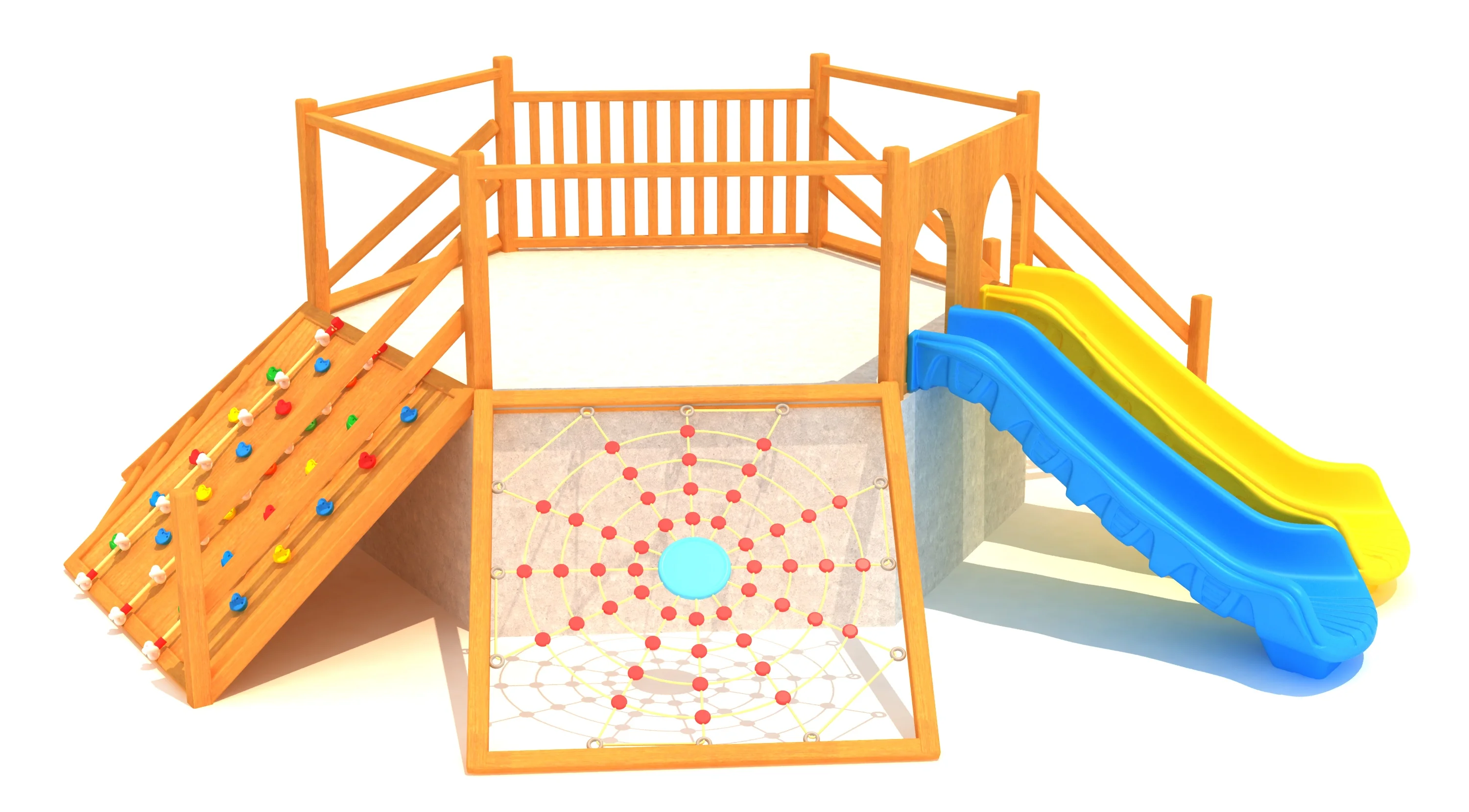 wooden cube climbing frame multi functional, Natural Wood, Sustainable, Biophilic Design by HonPlay - safety certification and compliance