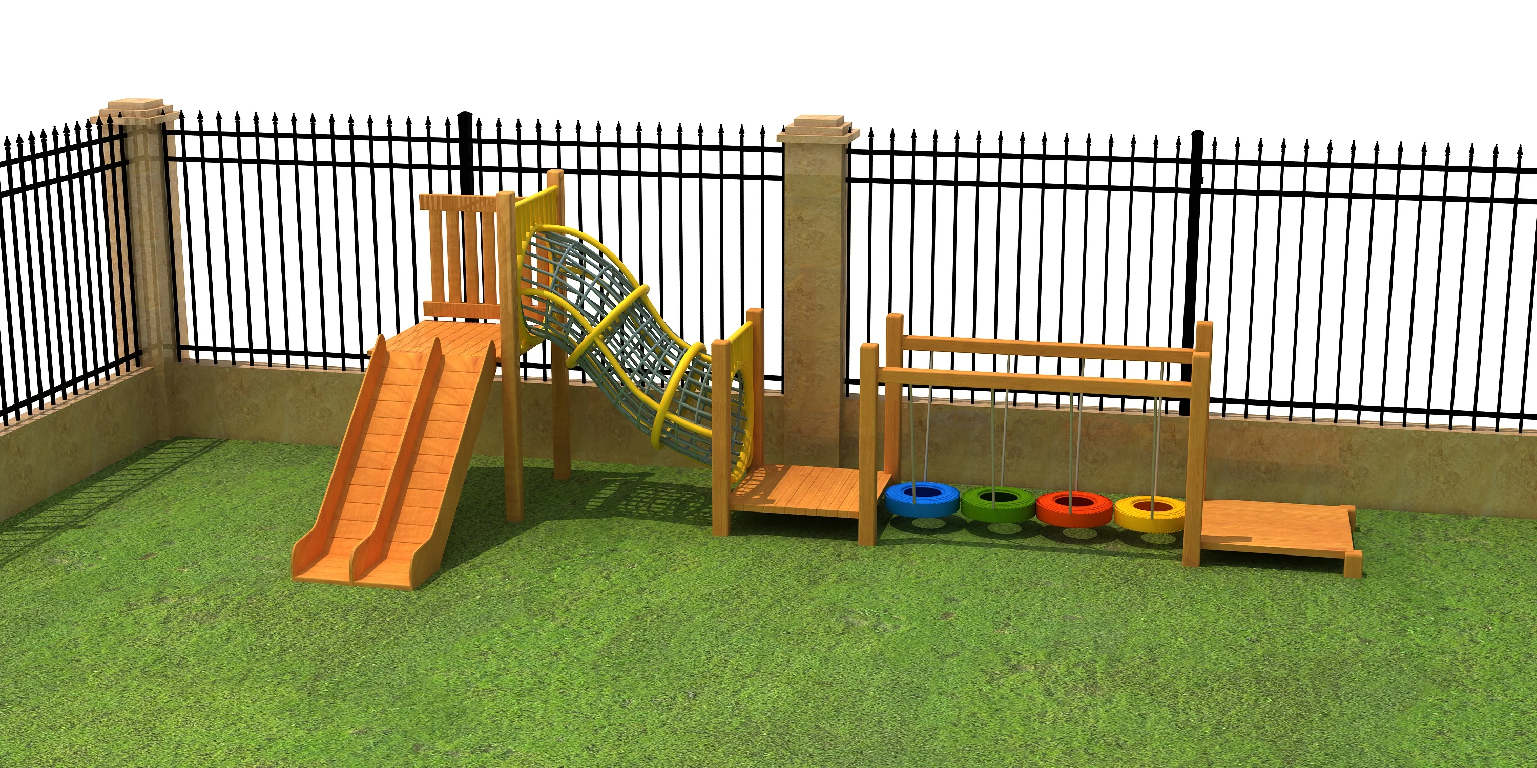 Wooden Adventure Playground Set - Outdoor Physical Training Equipment for Warsaw Kindergarten - Playground equipment by HonPlay