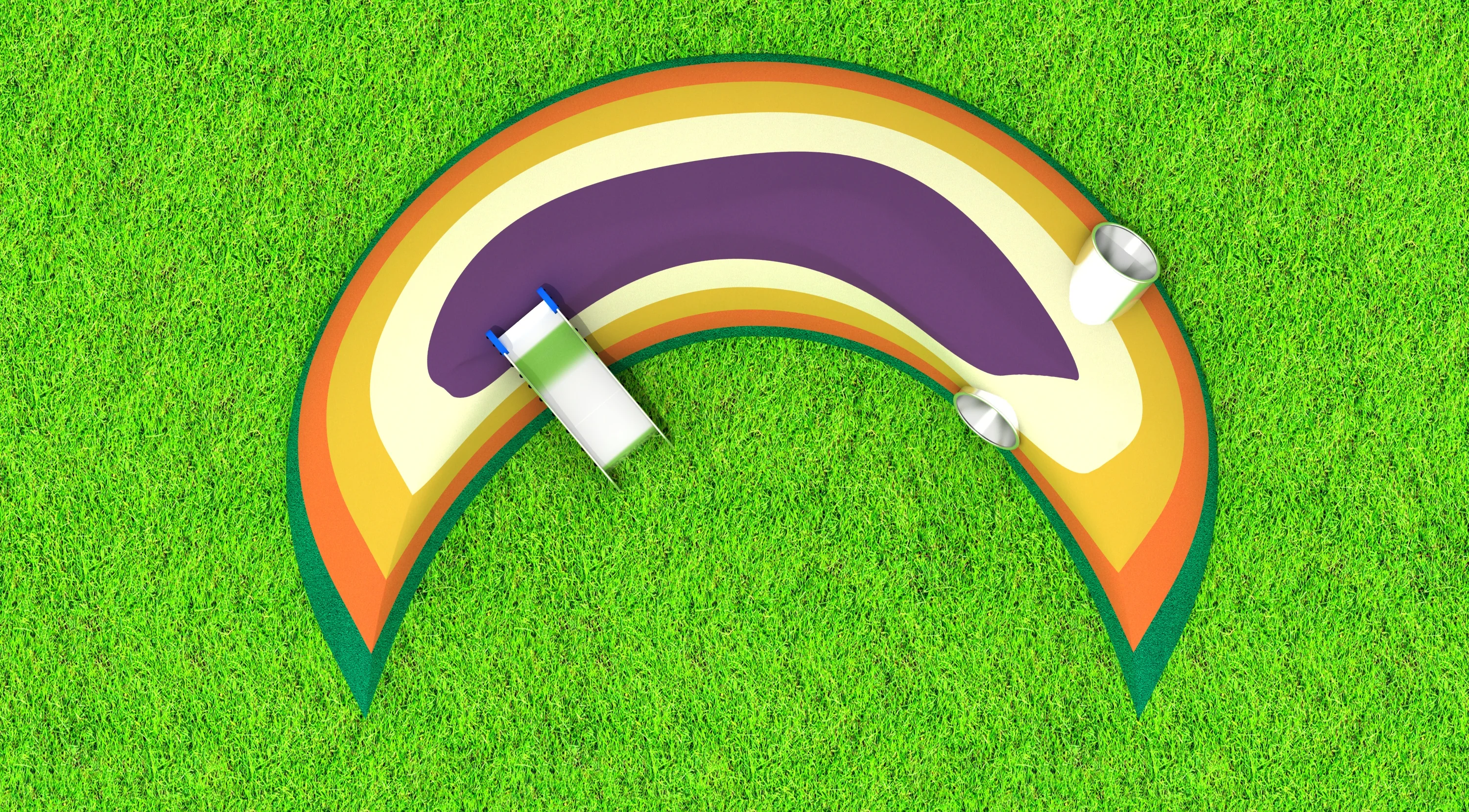 rainbow epdm mound slide creative landscape, Natural Wood, Sustainable, Biophilic Design by HonPlay - material and finish details